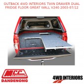 OUTBACK 4WD INTERIORS 2DRAWER DUAL FRIDGE FLOOR FITS GREAT WALL V24003-07/12